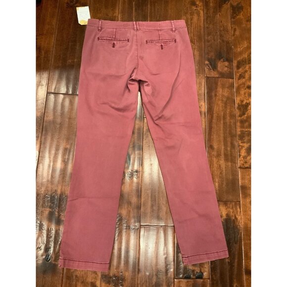 Pilcro and the Letterpress Cranberry Red “Hyphen" Straight Leg Pants, Size 28 - Picture 5 of 7